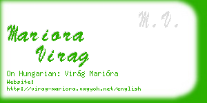 mariora virag business card